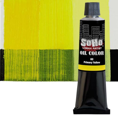 Soho Urban Artist Oil Paint - 2 Pack, Primary Yellow 2 Pack - 170 ml Tube - Best Valued Oil Colors for Painting with Excellent Pigment Load - color: Primary Yellow