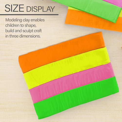 BAZIC Products Fluorescent Color Modeling Clay, 4 Colors, 1 lb - color: Neon, size: 1-Pack