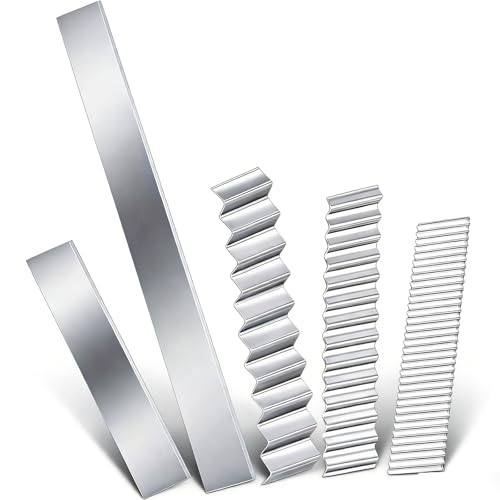 Polymer Clay Cutters - Premium Stainless Steel Clay Cutting Tools Set with 2 Straight Tissue Blades for Polymer Clay, 3 Curved Wave Blades, Professional Clay Slicing Tool Kit -Protect Fingers - size: 5