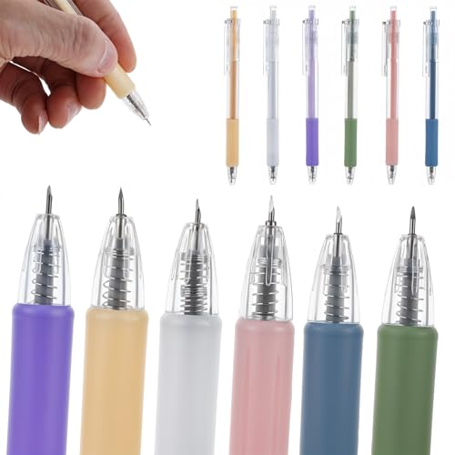 YUXIANLB Craft Exacto Knife Craft Cutting Tool 6PCS Art Carving Tools | Retractable Paper Pen Cutting Tool, for DIY Crafting, Drawing, Scrapbooking, Precision Paper Cutter Pen