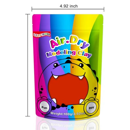 ifergoo 100g Red Air Dry Clay, 3.5oz DIY Creative Modeling Clay for Kids | Refill Foam Magic Clay for School Art & Craft Project, Slime Supplies, Ultra-light & Soft, Gift for Age 3-12 Boys & Girls - color: Red/100g