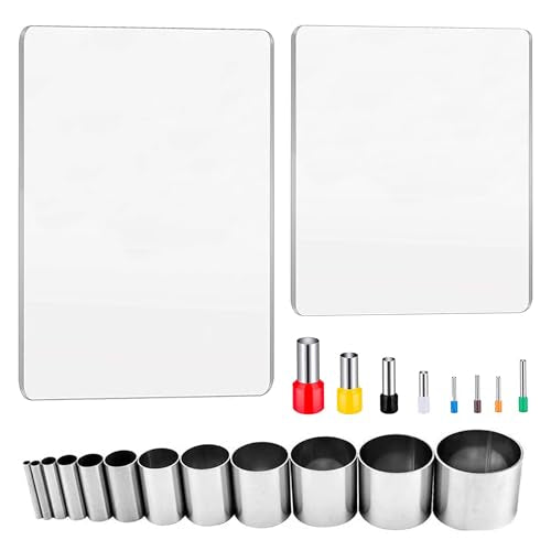 Yayatty Polymer Clay Tools, Acrylic Clay Roller, Acrylic Sheet, Rotary Cutting Mat, Round Polymer Clay Cutters with Clay Slicer Blade for Pottery and Sculpture, 22 PCS - color: 22 PCS