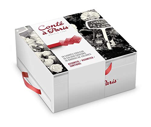 Conté à Paris 18 Count Assorted Carrés Crayons, Drawer Box | Expanded Creative Range, Wide Selection For Drawing And Shading, Premium Storage For Studio Organization - style: 18 Count - Drawer Box
