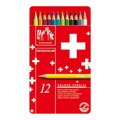 CREATIVE ART MATERIALS Swisscolor Pencils Metal Box, Set of 12 (1285.712)