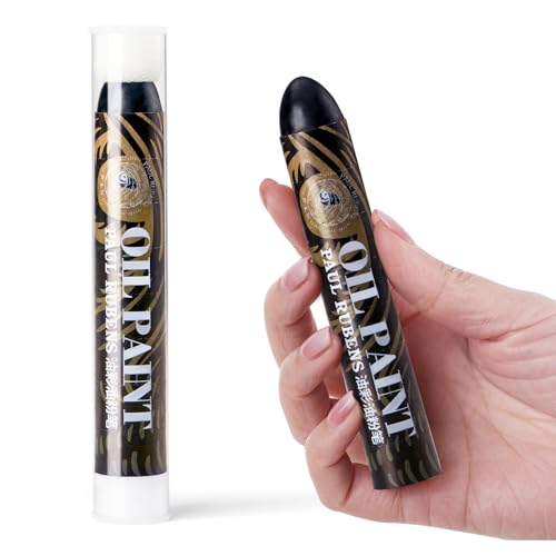 Paul Rubens Jumbo Black Oil Pastels, 2 Pack 60g for Artists & Beginners | 0.79"×4.72" Large Oil Pastels, 60g Each. Vibrant Colors, Creamy Texture, Blends Easily. Perfect for Large Area Coloring - color: Black