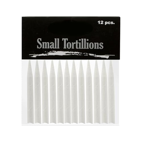 Creative Mark Blending Tortillions - Soft Paper Felts, Traditional Blenders Easily Sharpened or Sanded - [Set of 12 - Small] - size: Small - 12 Pack