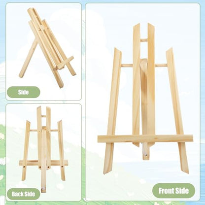 12 Pack Tabletop Easel, 11.8 Inch, Wood | Desktop Easel Stand for Painting Canvas, Portable Table Top Easels for Painting Party Art Craft Painting Easel Stand