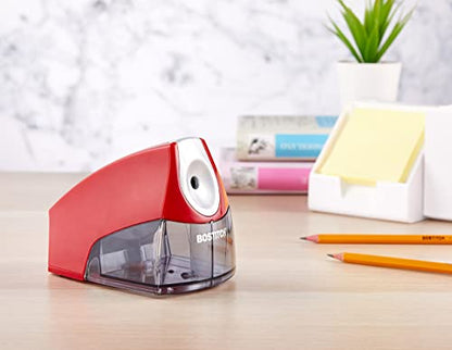 Bostitch Office Electric Pencil Sharpener for Classroom & Desk Use, Heavy-Duty Stall-Free Motor, High-Capacity Shavings Tray, Red (Pack of 6) - color: Red (Pack of 6)
