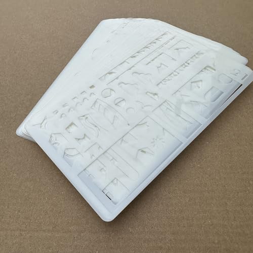 36 PCS Plastic Journal Stencils for Bullet Junk Journal Notebook Diary Drawing Scrapbook Journal Stencil Templates 4x7 Inch - color: 36 Bullet