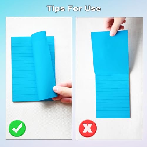 9 Pack Pastel Lined Sticky Notes 4X6 in Post and 9 Pack Aquatic Themed Colors Lined Sticky Notes with Lines 4X6 in Post
