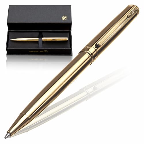 FANSTIK Gold Luxury ballpoint Pen, fancy gift set for women, Real 24K Gold Plating, Professional executive pen gift set for men (Lux BallPoint Gld) - color: A BallPoint Gold