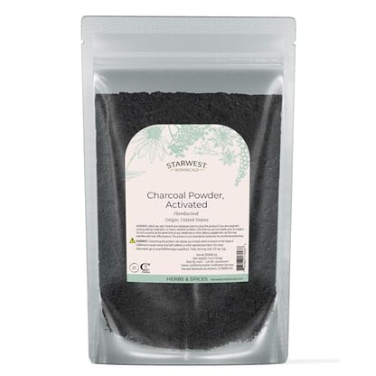 Starwest Botanicals Activated Hardwood Charcoal Powder - 4 oz Bag | Use for Teeth Whitening, Face Masks, Skin Care, & Cleaning, Food Grade as a Processing Aid, Certified Kosher - size: 4 Ounce (Pack of 1)