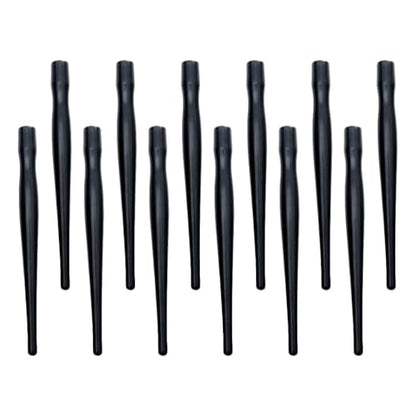 Tofficu Dip Pen Nib Holder Black Plastic Pole 4.92 Inch Manga Pen Supplies for Comic Drawing Water Dip Art Sketching Easy-Replace Penholder Set of 12 for Desk Organizer - color: Black