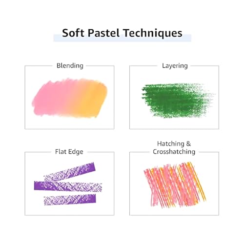 MUNGYO Soft Pastel Set – 64 Vibrant Colors for Artists | Smooth & Blendable | Square Shape - style: Square Soft Pastels