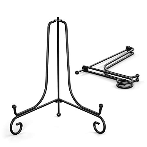 TR-LIFE 4 Pack Plate Stands for Display - 4 Inch Plate Holder Display Stand + Metal Easel Stand for Picture Frame, Decorative Plates, Book, Photo, Collectibles (4 Pack) - size: 4 Inch(4pcs)