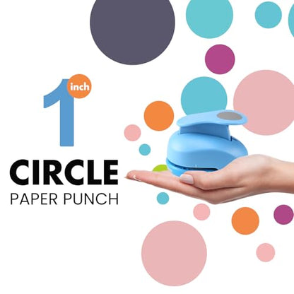 1 Inch Circle Punch - Creates Perfect Circles Every Time, Handmade Scrapbooking Tool for Card Making, DIY Photo Albums, Invitations & Decorations - size: 1 Inch