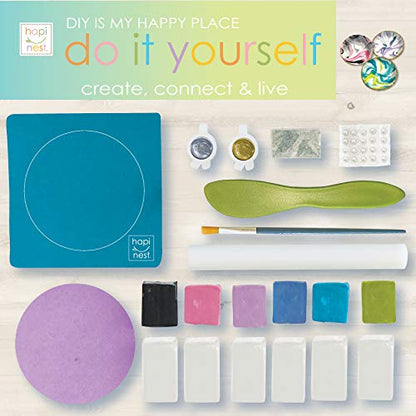 Hapinest Make Your Own Clay Jewelry Dish Craft Kit for Girls for Girls Ages 8 9 10 11 12-14 Years Old & Up