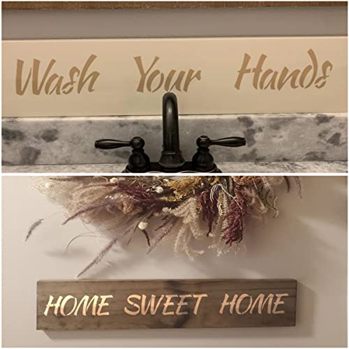 3 Inch Alphabet Letter Stencils for Painting - 70 Pack Letter and Number Stencil Templates with Signs for Painting on Wood, Reusable Numbers and Letters Stencils for Chalkboard Wood Signs & Wall Art - size: 3 Inch