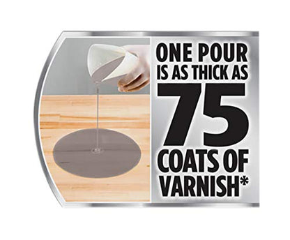 Varathane 363903 Super Glaze Pour-On High Gloss Epoxy, Quart, Classic Gray - color: Classic Gray