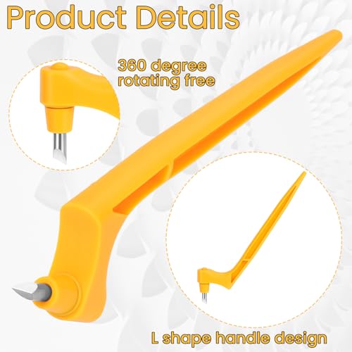 360° Crafting Cut Tool Pen, Stainless Steel Craft Cutting Pen with 15° & 45° Rotating Blades, Precision Knife Cutting Tool for Stencils Scrapbooks DIY Crafts- Yellow