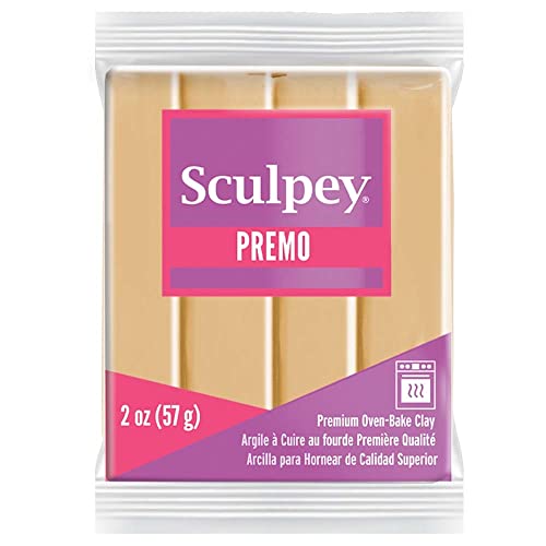 Sculpey Premo™ Polymer Oven-Bake Clay, Ecru, Non Toxic, 2 oz. bar, Great for jewelry making, holiday, DIY, mixed media and home décor projects. Premium clay perfect for clayers and artists. - color: Ivory/Cream, size: 2 oz