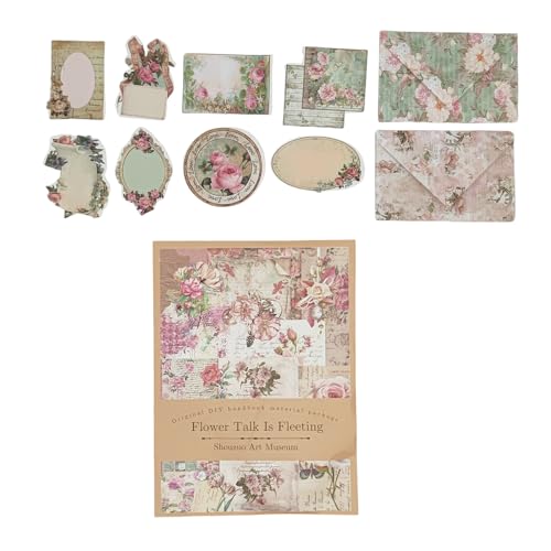 100 Pieces Vintage Scrapbook Supplies Ephemera Pack for Junk Journal Planners Scrapbooking Paper Stickers for Art Aesthetic Journaling Kit Collage Decoupage Album (Flower)