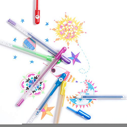 Ooly Scented Yummy Yummy Glitter Gel Pens, Set of 12 | Ages 3+, 1.00mm Nib, Scented Glitter Pens for Kids and Adults, Fun Art and Stationery Supplies for School - style: Glitter Pens (Plastic Package)