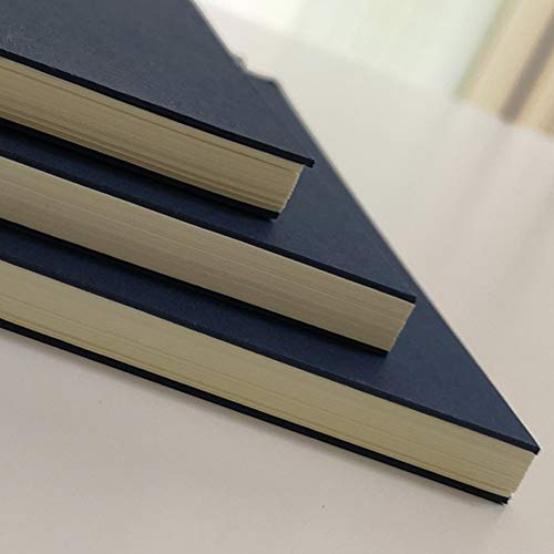 YUREE B5 Spiral Notebook/Spiral Journal Unruled, 100gsm Thick Blank Paper & Hard Kraft Cover, 65 Sheets (130 Pages), 3-Pack, 10.5" x 7.2", Blue - color: Blue