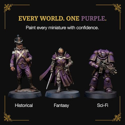 Ludus Bellum Miniature Paint Purple Color 18ml Precision Dropper Bottle | Professional Acrylic Paint for Miniatures & Models, Provides Quality Acrylic Tones and Shades for Warhammer 40K D&D Figures - color: Purple