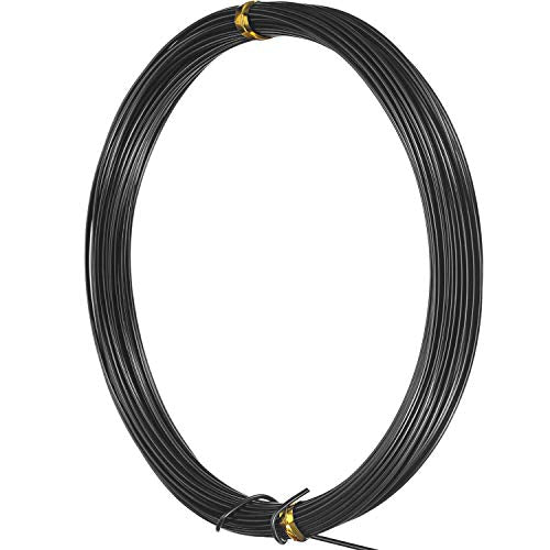 1 Roll Tecunite Aluminum Wire Craft Wire, 10 M X 1 mm, Black | TecUnite Aluminum Craft Wire for Sculpting,10 M X 1 Mm,Black,1 Roll - color: Black, size: 10000 mm x 1 mm