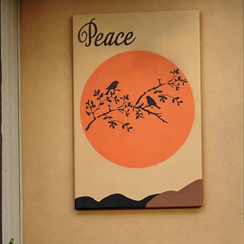 Stencils for Crafts Reusable Texture Stencils for Painting 12"x8" - style: Floral