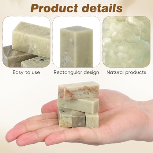 Uonlytech 5Pcs Stone Seal Carving Blanks, Engraved Seal Material for Stamp Making, Stone Carving Kit for Crafts and Decorative Art