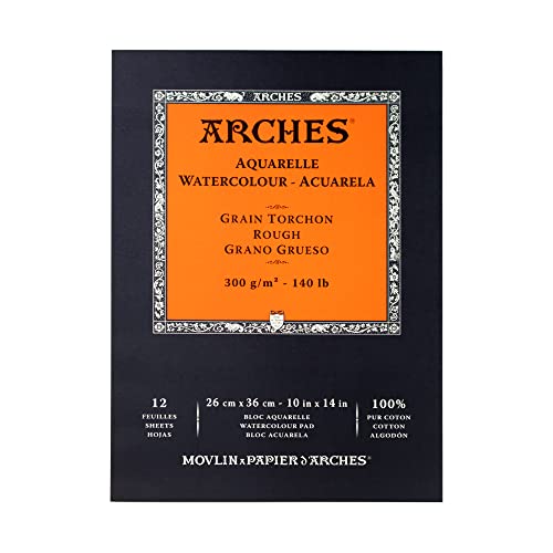 Arches Watercolor Pad 10x14 Inches 140lb/300 Rough - size: 10"x14", style: Rough