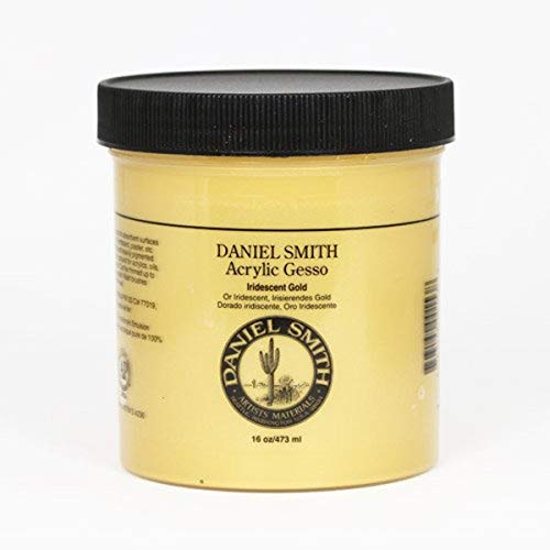 Daniel Smith Acrylic Gesso, 16oz Jar, Iridescent Gold, 284040003