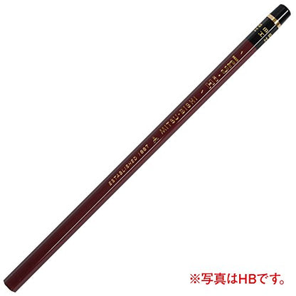 Uni Wooden Pencil, 2H, Box of 12 (HU2H) - style: 2H