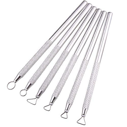 Zuoyou 6 Pcs Clay Pottery Sculpting ToolsSet Caving Craft Modelling Tools | Pottery Polymer Clay Ribbon Loop Tools ,Scraper Ceramic Modelling Tools, Sculpture Tools for Clay, Sculpture Carving Tools