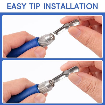 Falling in Art Block Cutters with 6 Type Blades &2 Plastic Storage Handles - style: 6 Type Blades &2 Handles