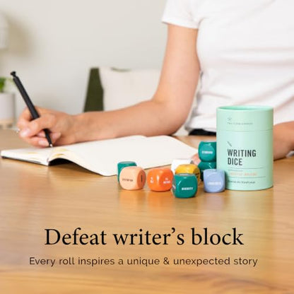 Two Tumbleweeds Writing Dice - Story Prompts to Beat Writer's Block | A highly giftable creative writing tool for Teens & Adults – Gift for Authors, Teachers & Storytellers – Set of 9 Dice - style: Writing Dice
