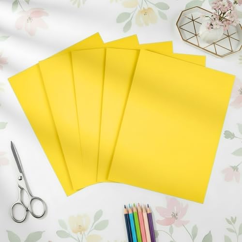 Vellum Bristol Cover 67 Pound, Smooth Finish, 250 Sheets Pack. – Premium Heavyweight Cardstock for Crafting, Printing, and Professional Projects, Acid-Free. (1, Goldenrod, 8.5"x11") - color: Goldenrod, size: 8.5"x11"