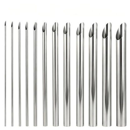Penitue 12pcs Clay Hole Punch Clay Sculpting Tools for Pottery | Stainless Steel Silver Circular Pottery Hole Cutters Multi-Size Hand Sculpture Cutting Tool for Drilling Carving Ceramics