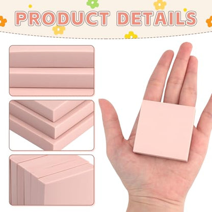 6 Pack 2"x2" Pale Pink Rubber Stamp Carving Blocks - Soft Linoleum Material for DIY Craft Projects & Handmade Stamps - style: Square