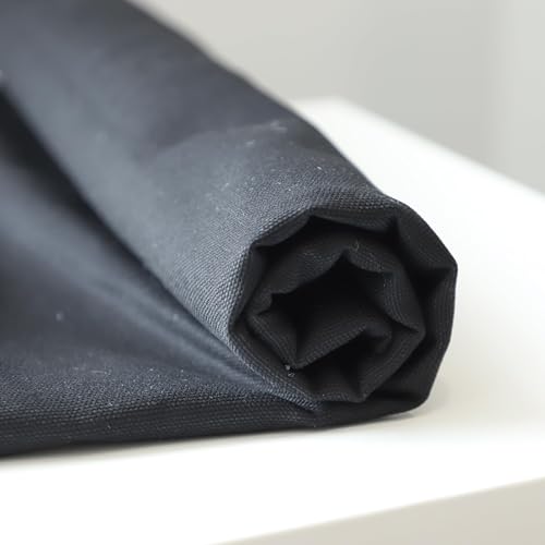 Simple&opulence Canvas Fabric by the Yard, 59'' Wide, Premium Natural Cotton Duck Canvas Fabric for Crafts, Upholstery, Home Decor Sewing DIY Cloth (Black, 2 Yard) - color: Black, size: 2 Yard (72"x59")