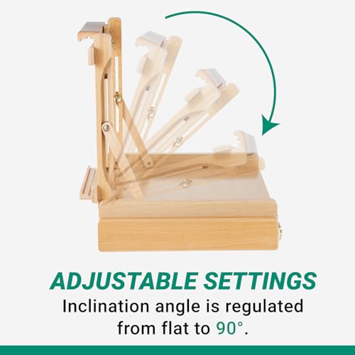 Falling in Art Adjustable Sketchbox Tabletop Easel with Storage Drawer