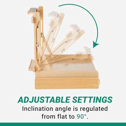 Falling in Art Adjustable Sketchbox Tabletop Easel with Storage Drawer