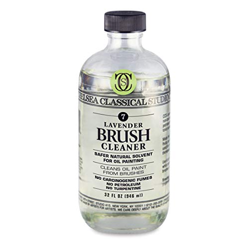 Jerry's Artarama Exclusive Set of 6 Bob Ross Oil Painting Set with Easel, 32oz Lavender Brush Cleaner, Acrylic Palette, Brushes, Canvases, and Cleaning Bucket and Screen - color: Lavender Brush Cleaner, size: 32oz Brush Cleaner