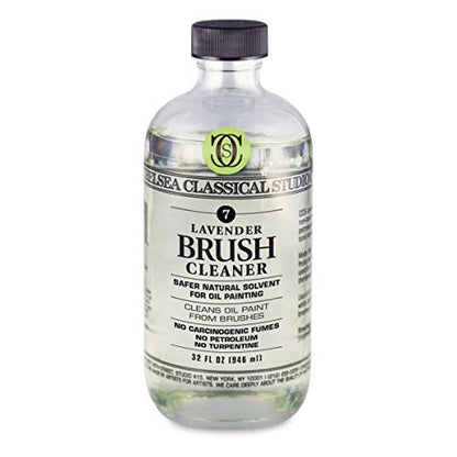 Jerry's Artarama Exclusive Set of 6 Bob Ross Oil Painting Set with Easel, 32oz Lavender Brush Cleaner, Acrylic Palette, Brushes, Canvases, and Cleaning Bucket and Screen - color: Lavender Brush Cleaner, size: 32oz Brush Cleaner