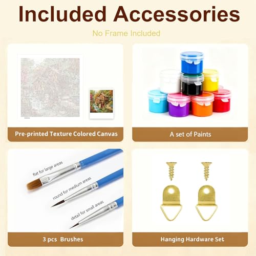 Gemozaic Rustic Cabin Paint by Numbers Kit for Adults, 16 x 16 in, Unframed - color: MT22996