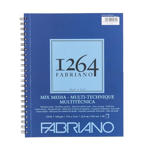 Fabriano 1264 Mixed Media Pad, 9" x 12", 110 lb. - size: 9 x 12