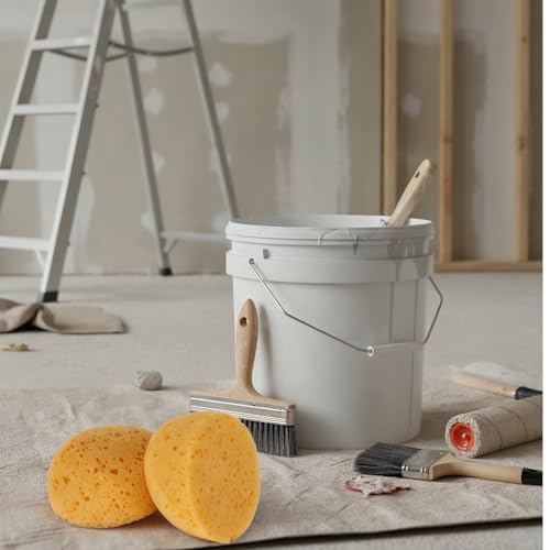 2 Piece Knockdown Texture Sponge Drywall Wall Texture Patch Sponges Home Decor Sponge for Patch/Repair Ceiling Round Clay Sponges for DIY Painting Ceiling Wall Textures, Pottery, Textures