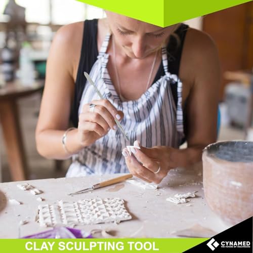 CYNAMED 10 Pc Stainless Steel Spatula Wax & Clay Sculpting Tool Set - style: 10PC